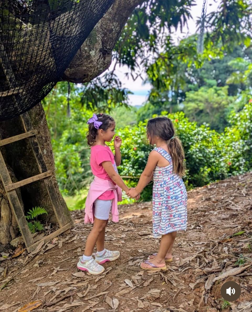 Two girls, friendship at camp