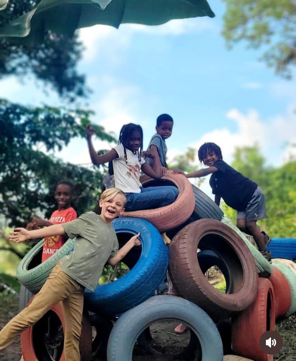 Kids playing at camp